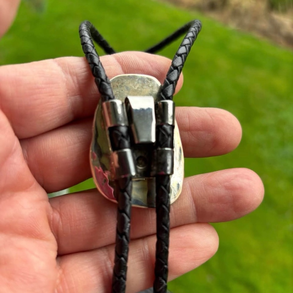 Red Stone Bolo Tie Necklace - Women's Jewelry - Picture 5 of 7